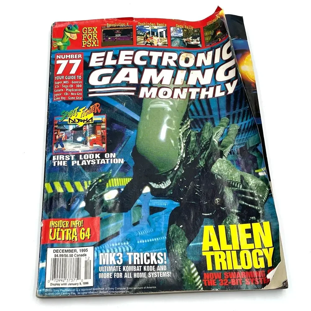 Electronic Gaming Monthly EGM Magazine 77 December 1995 Alien Trilogy Xenomorph